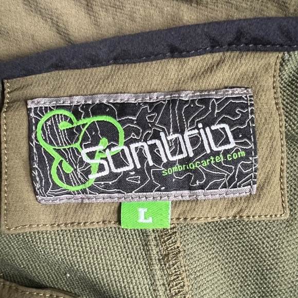 Sombrio Shorts Mountain Bike Size L 1 Pocket Green Long Leg Short Fly Lace Up - Picture 7 of 8